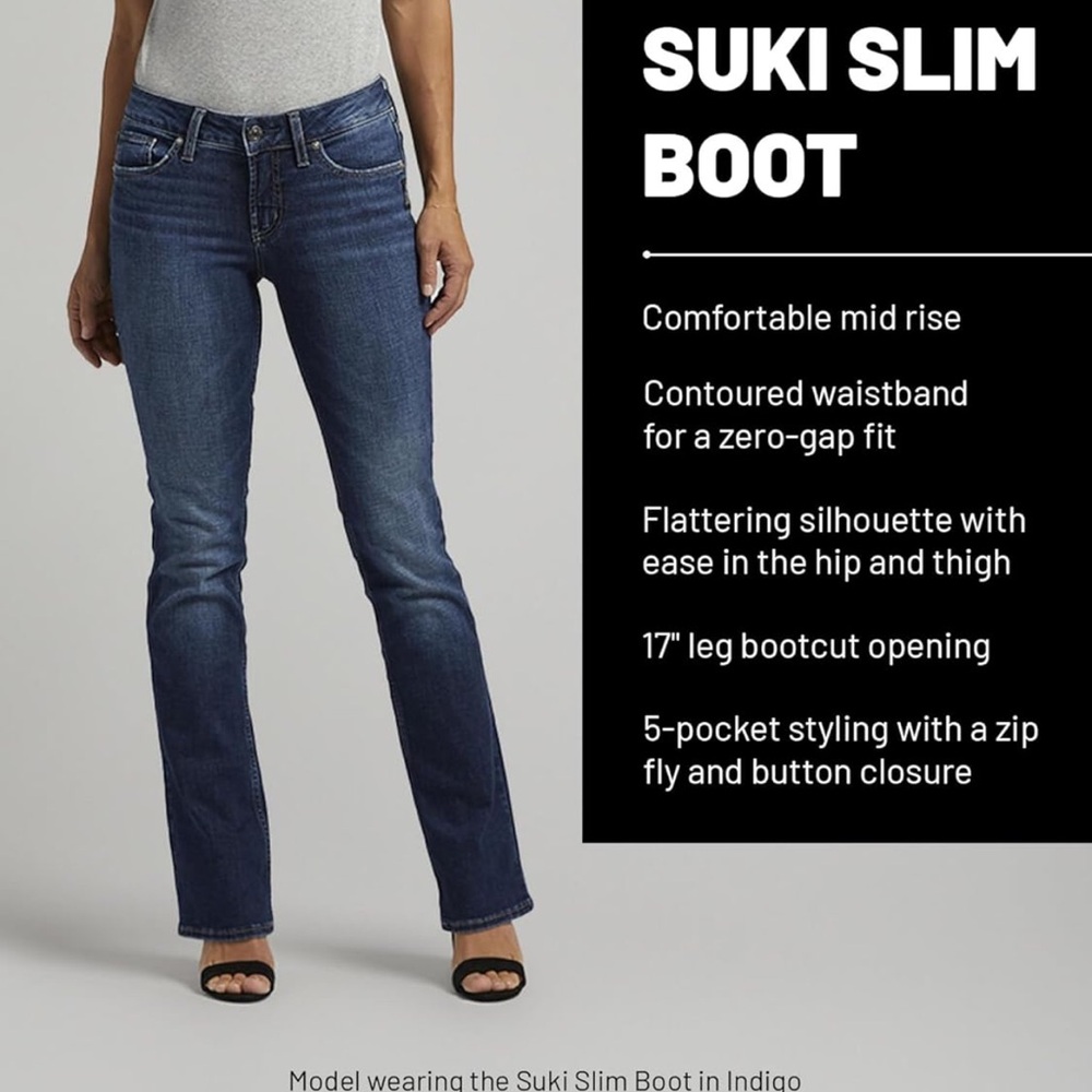 Silver Jeans Light Blue Straight Leg Women's Jeans - Picture 3 of 6